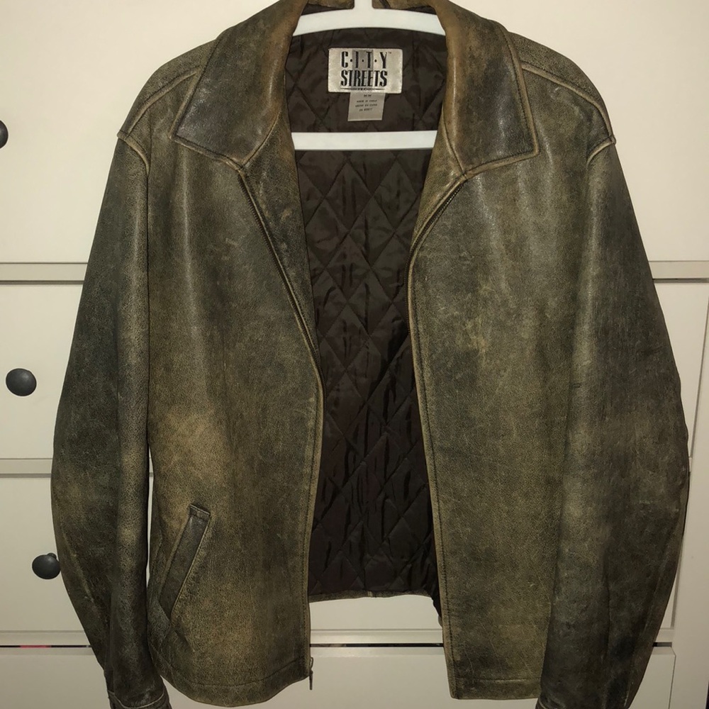 City Streets Men’s Leather Jacket